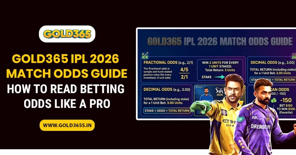 Gold365 IPL betting odds guide with match prediction insights
