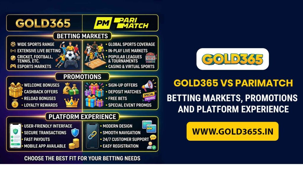 Gold365 vs Parimatch – Betting Markets, Promotions and Platform Experience