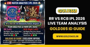 RR vs RCB IPL 2026 live team analysis with reliable insights and user-friendly Gold365 ID guide for structured match understanding